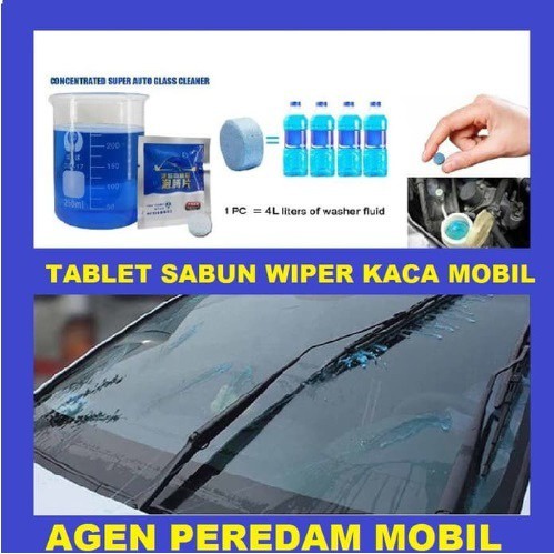 Paket 5 Tablet Sabun Pembersih Wiper Kaca Mobil - Sabun Tablet Pembersih Wiper Kaca Mobil Glass Cleaner 5 Pcs