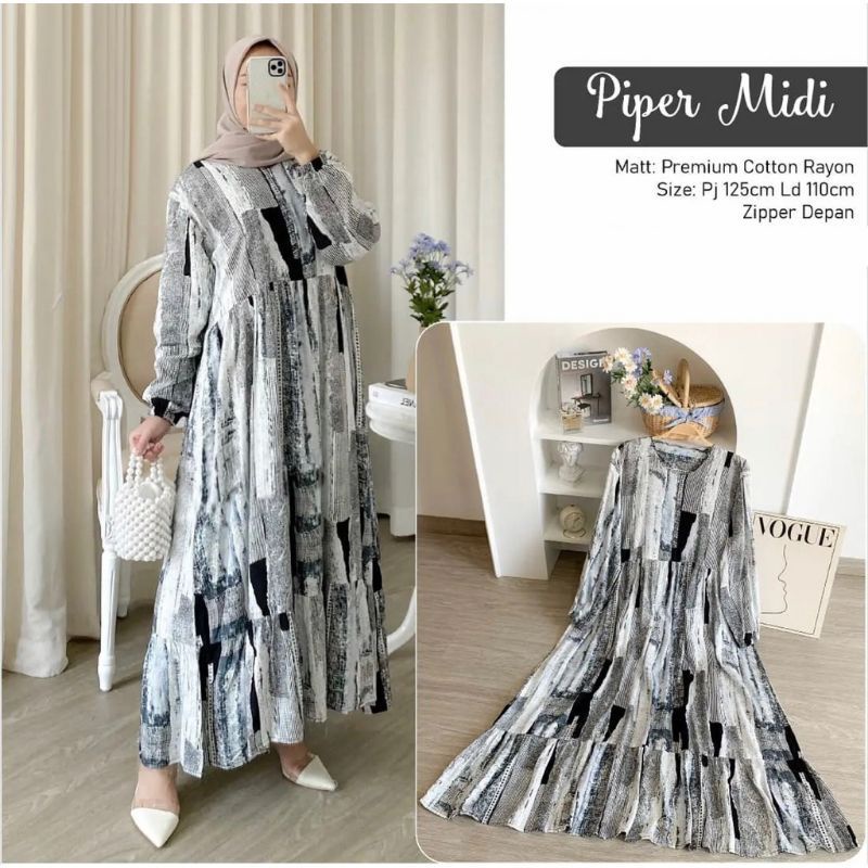 PIPER MIDI // MIDI DRESS // RAYON VISCOSE // GAMIS RAYON