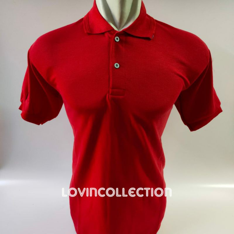 Kaos Kerah Pendek / Kaos Kerah Pria / Kaos Berkerah / Kaos Kerah Wanita / Wangky / Merah Polos