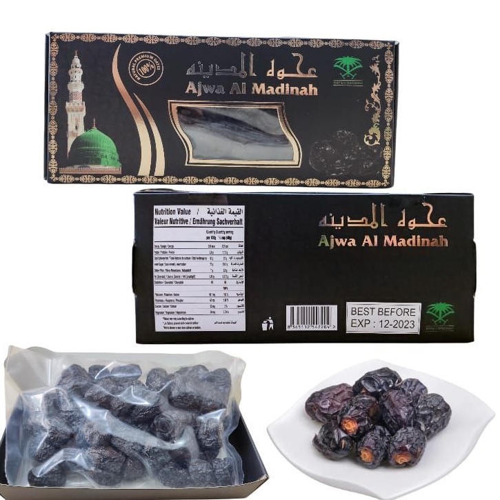 Kurma Nabi//Ajwa Madinah Jumbo//Besar-Besar Kemasan  Dus 500gr Premium