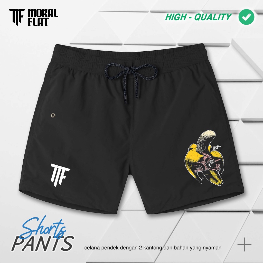 Moral Flat Official-Man Short-Celana Pendek-Celana Hitam - Kolor Hitam-Andy Warhol-Moral Flat