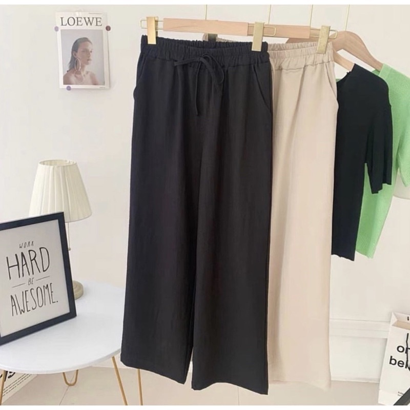 ⭐️PREMIUM⭐️ Armany Pants / Jaz Pants / Widi Leg Kulot / Loose Cullote / Celana Kulot Wanita-2
