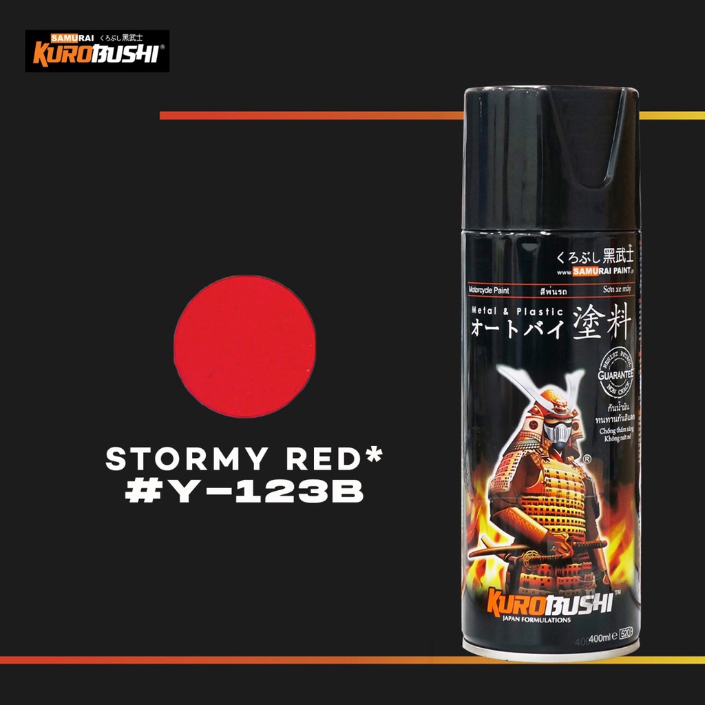 Samuraipaint, Stormy Red Y123-B Cat Aerosol Kualitas Kompresor