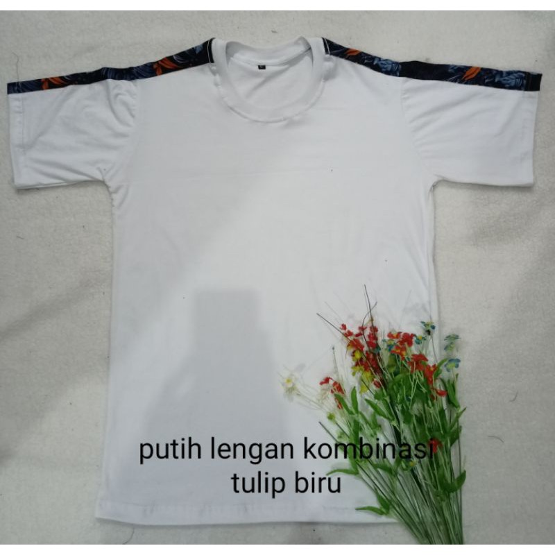 kaos kombinasi katun print big size S M L XL XXL 3XL 4XL 5XL