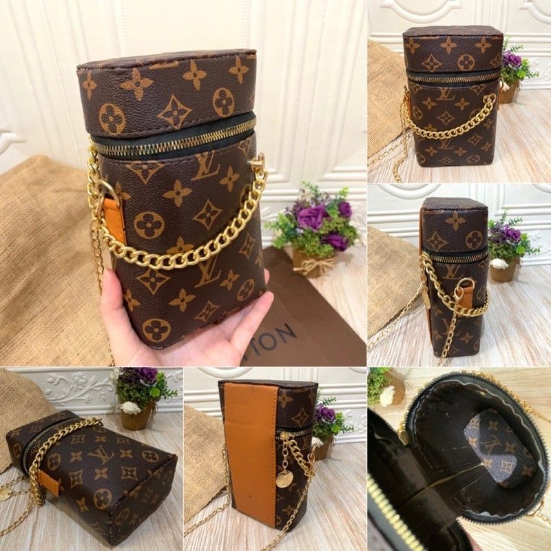 tas bentuk unik tabung silinder oval elips bag botol sling bag rantai chain slempang mini travel