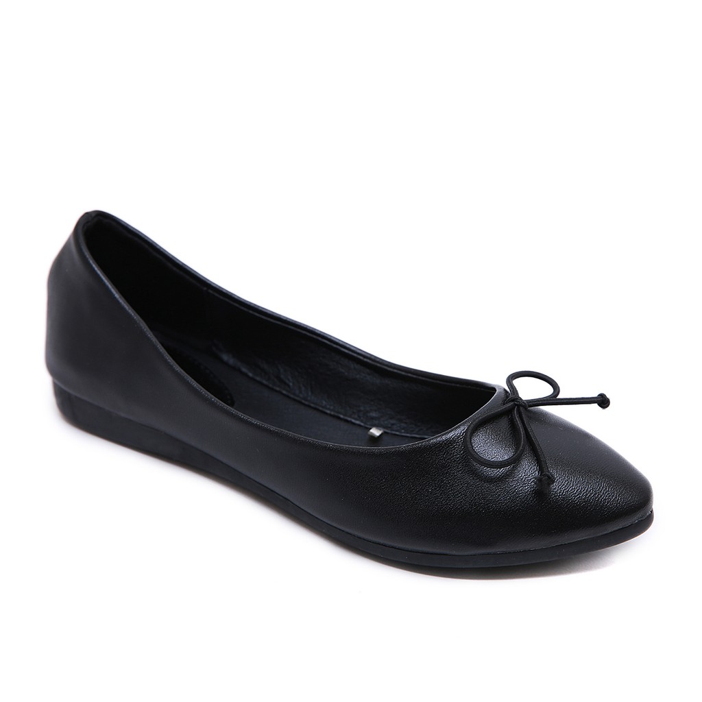 PVN Mina Sepatu Flats Wanita Balet Teplek Flat Shoes Hitam Pink 714