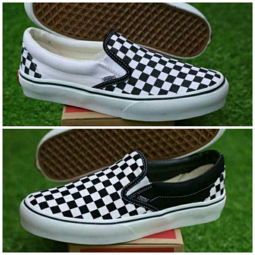  SEPATU  VANS  SLIP ON CHECKER BOARD CATUR  IFC BEST 