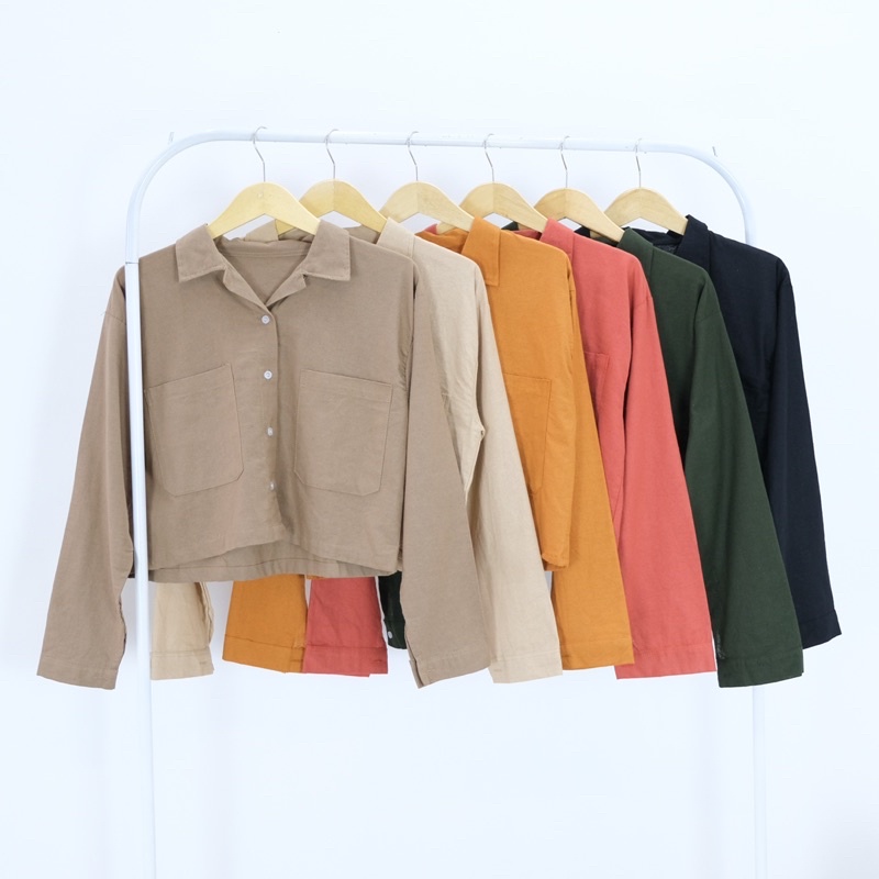 (MGA ) KEMEJA CROP TERA OVERSIZE BUSUI RAMI LINEN