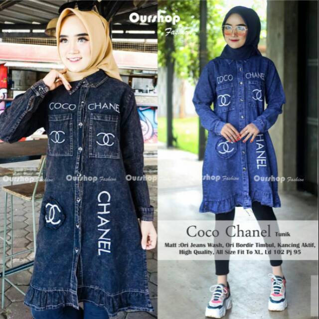 COCO CHANEL TUNIK ORI OURSHOP FASHION