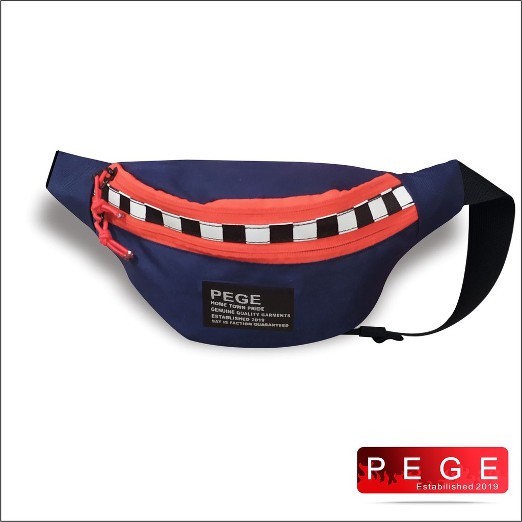 Tas Pinggang Waistbag Model Kombinasi Selempang Bahu Distro Pria - PG - 8882