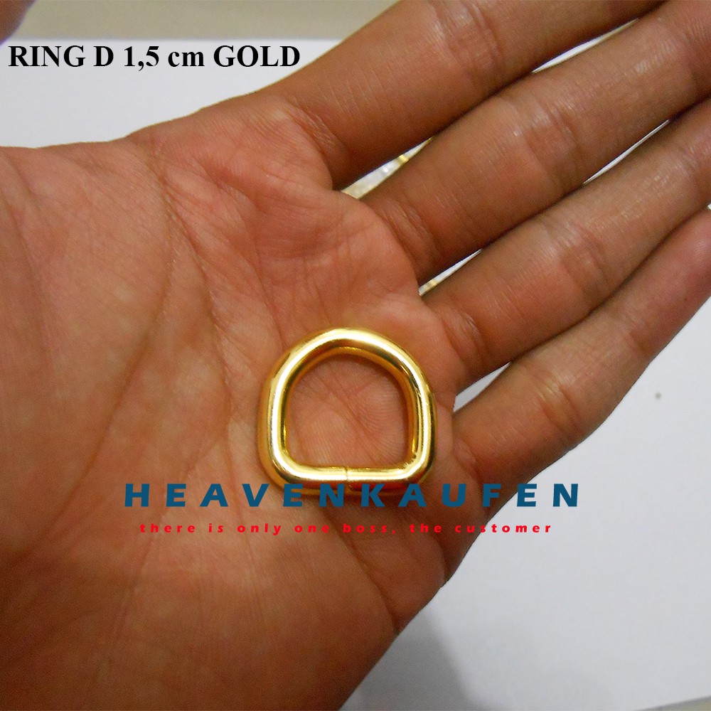 Ring D 1,5 cm Warna Gold Emas Kualitas Premium Untuk Tas/Clutch Dll