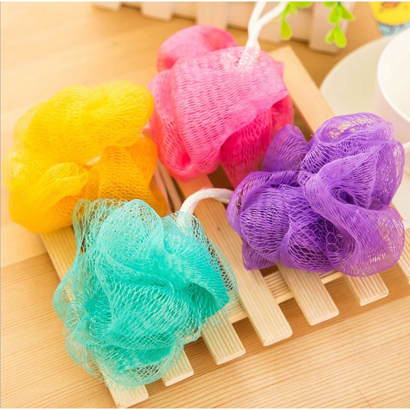 Bath Ball Bathsite Cleaning Mesh Shower Wash Sponge Product Washing Body Flower