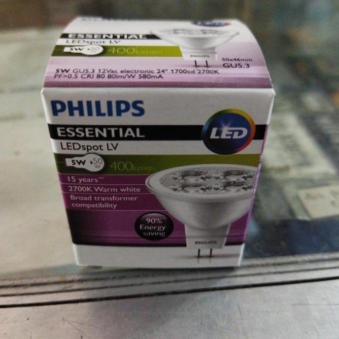 +%+%+%] LED Philips MR16 5W 5 watt GU5.3 12VAC Kuning warm white 12 volt 12v