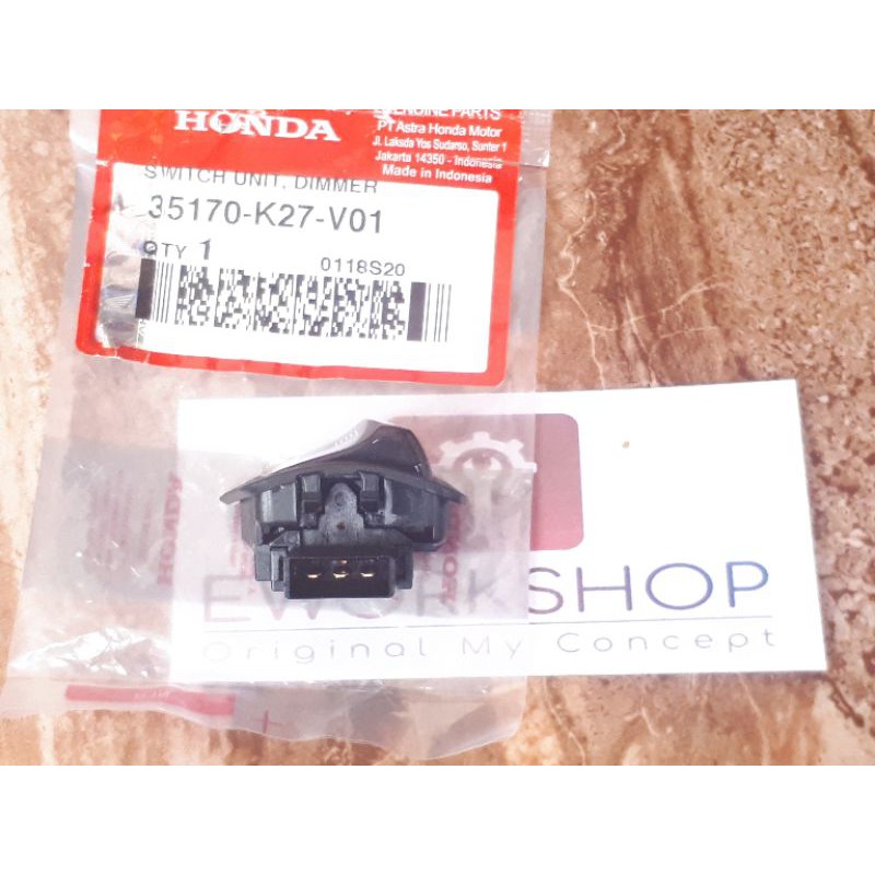 SAKLAR SWITCH DIMMER DIM SCOOPY FI SPACY Asli Honda 35170K27V01