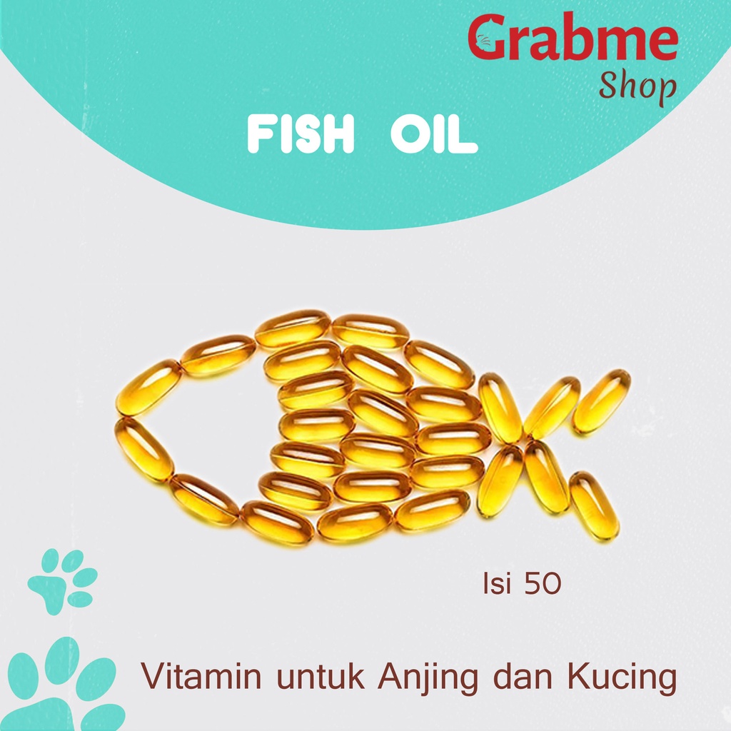 Vitamin untuk Kucing dan Anjing Minyak Ikan / Fish Oil isi 50 pcs