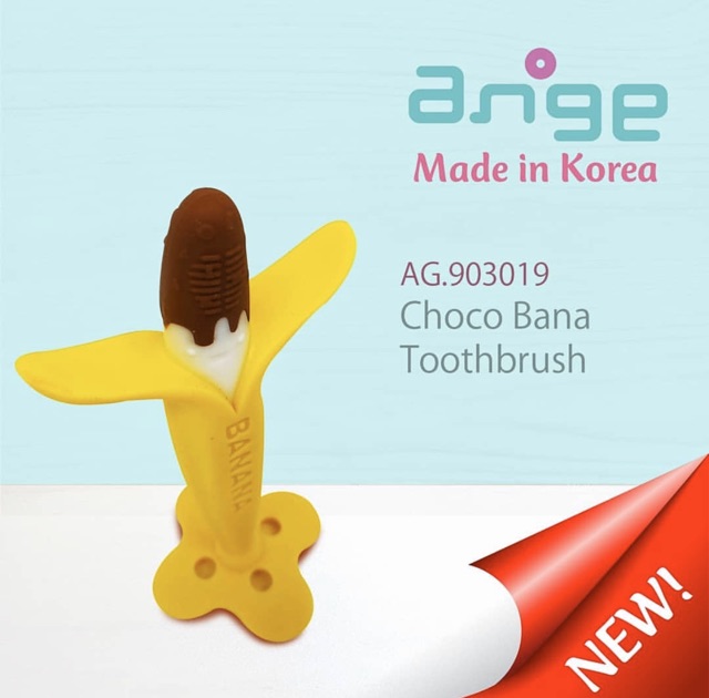 ANGE Choco Bana Toothbrush Teether - Gigitan bayi