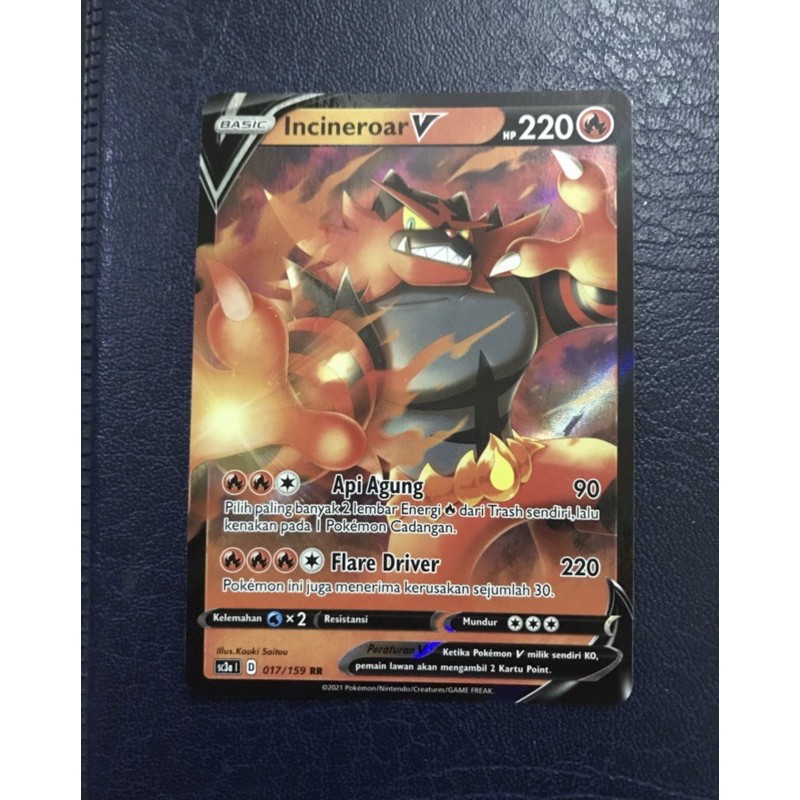 Kartu Pokemon Incineroar V RR Card