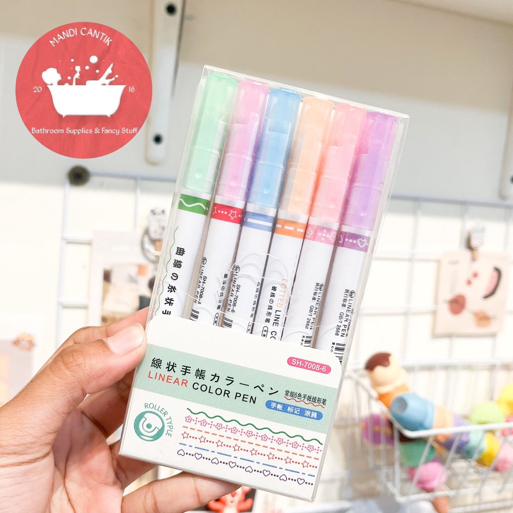 

Set linear color pen SH-7008 paket isi 6 biji pulpen lucu imut kado unik SH-7008 alat tulis kantor termurah COD perlengkapan sekolah bagus lucu imut
