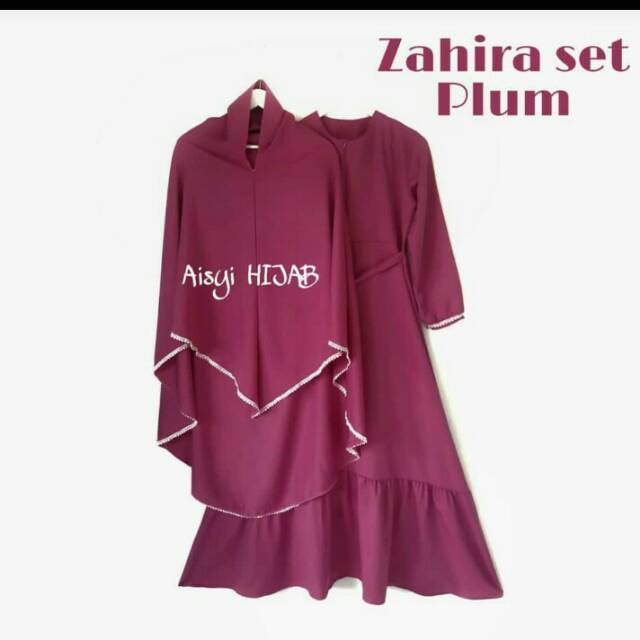Zahira set Gamis + Khimar