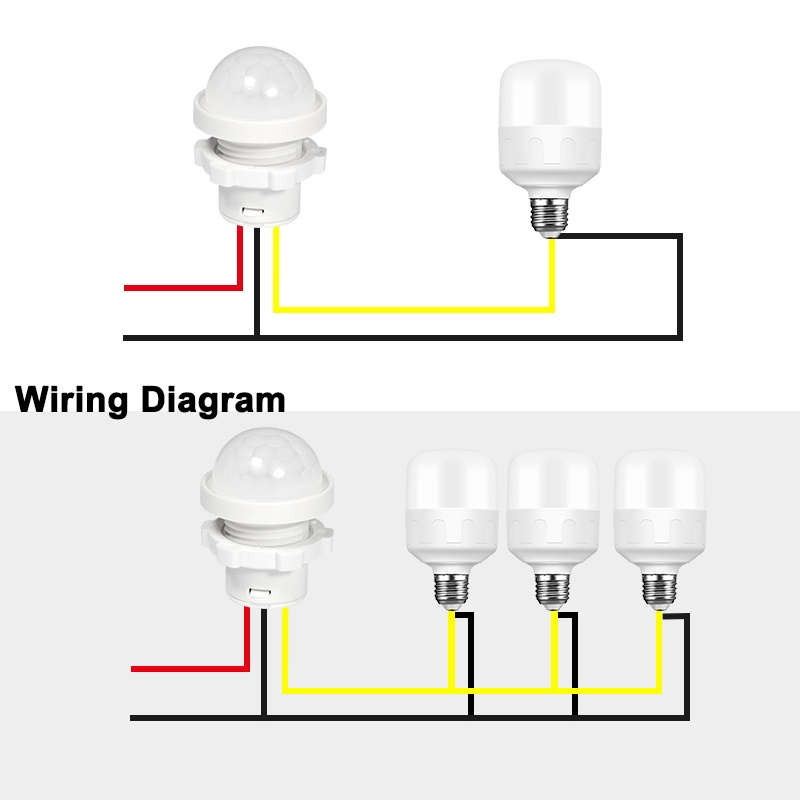 Sensor Gerak PIR untuk lampu atau Alarm Security 220V bisa setting waktu dan cahaya PIR Motion