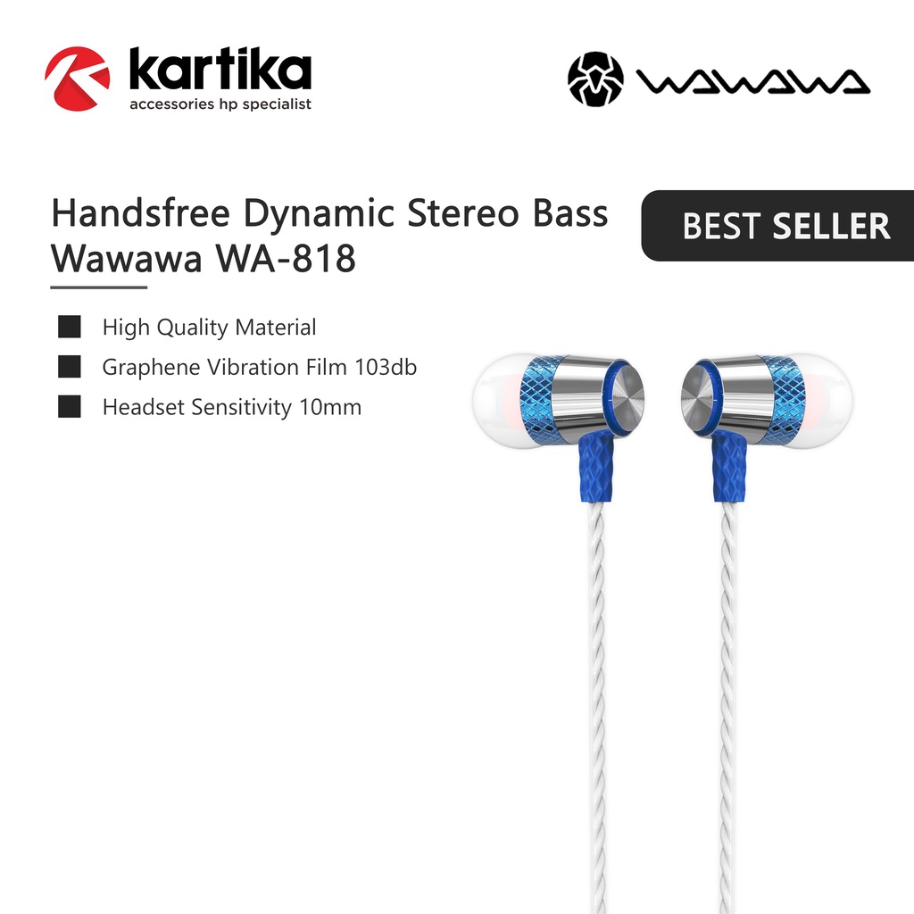 WAWAWA WA-818 Dynamic Stereo Bass Headset with Premium TPE and Powerfull Sounding