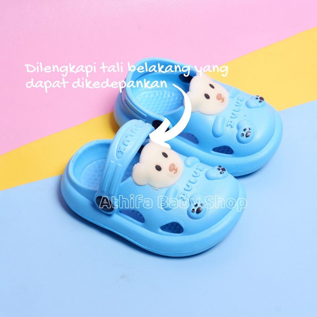 Sepatu Sandal Anak Perempuan Laki Karakter Baby Bear Usia 6 7 8 9 10 11 Bulan 1 2 3 Tahun Size 20-25 Sepatu Sendal Baim Gunung Karet Balita Prewalker Bayi Cowok Cewek -Dulux 378E-