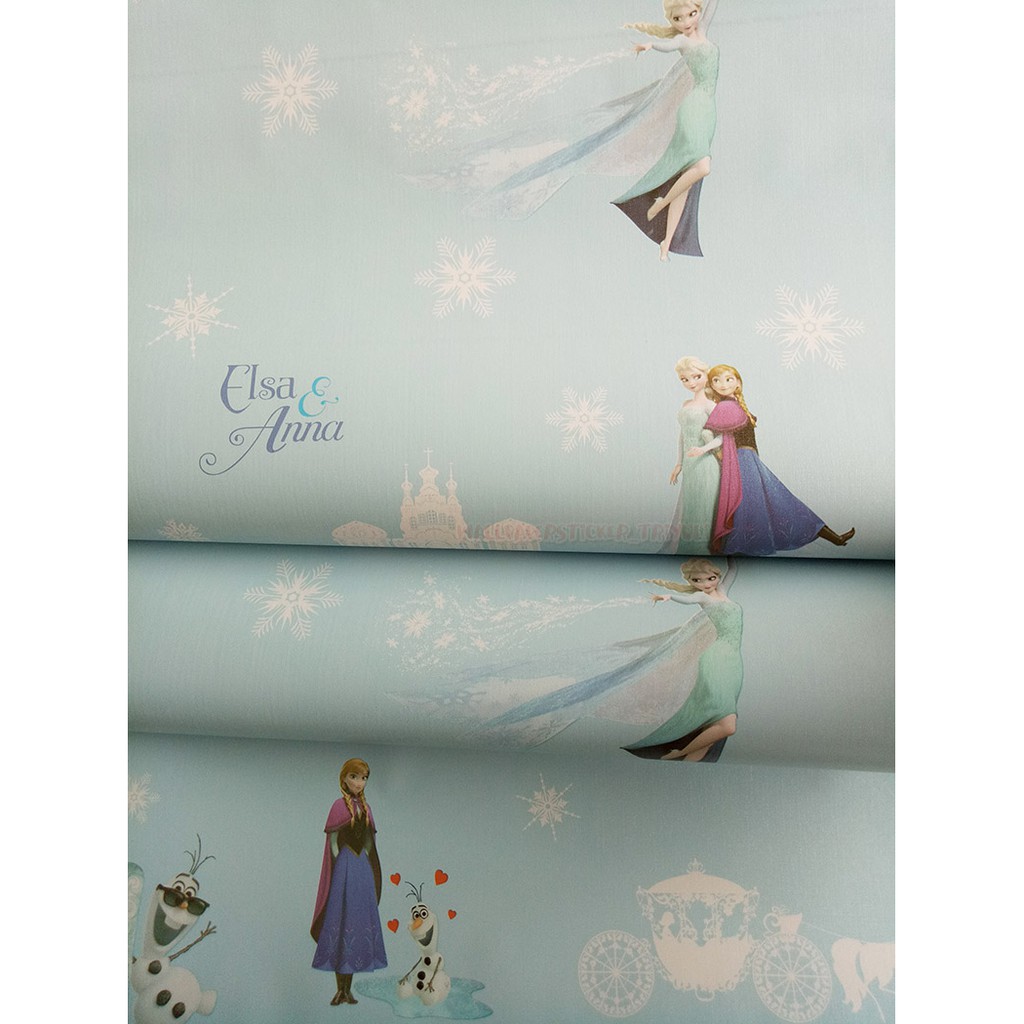 TERMURAH WALLPAPER DINDING STICKER 10M FROZEN  PINK 