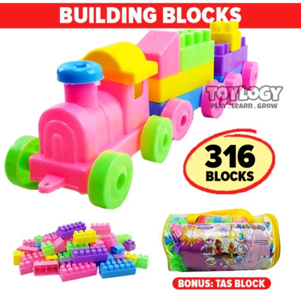 

Mainan Edukasi Anak Building Block Brick 316 Blok Susun Bongkar Pasang Murah