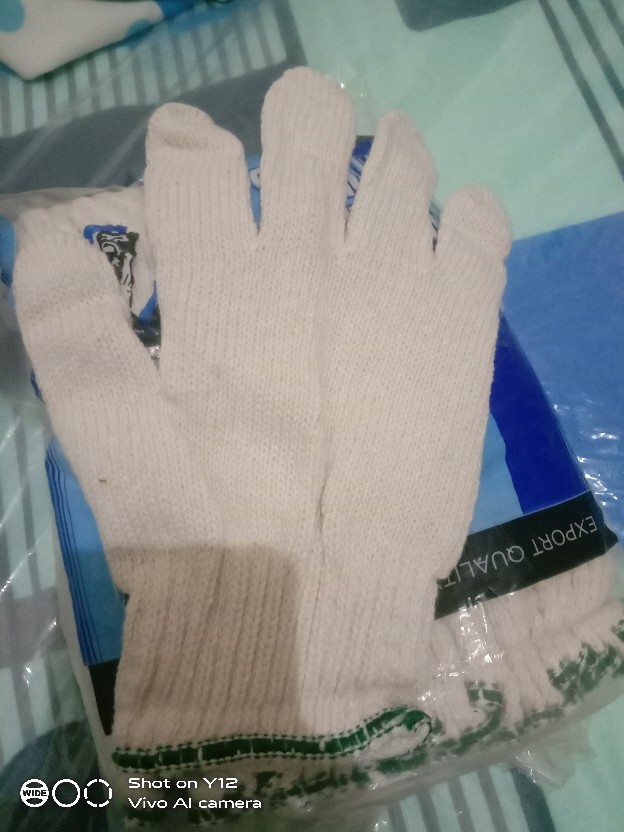 Sarung Tangan Kain Putih 8 Benang Nice Gloves
