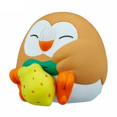 Pokemon Rowlet Manpuku Pakupaku Mascot Paku Fruit Gashapon Figure