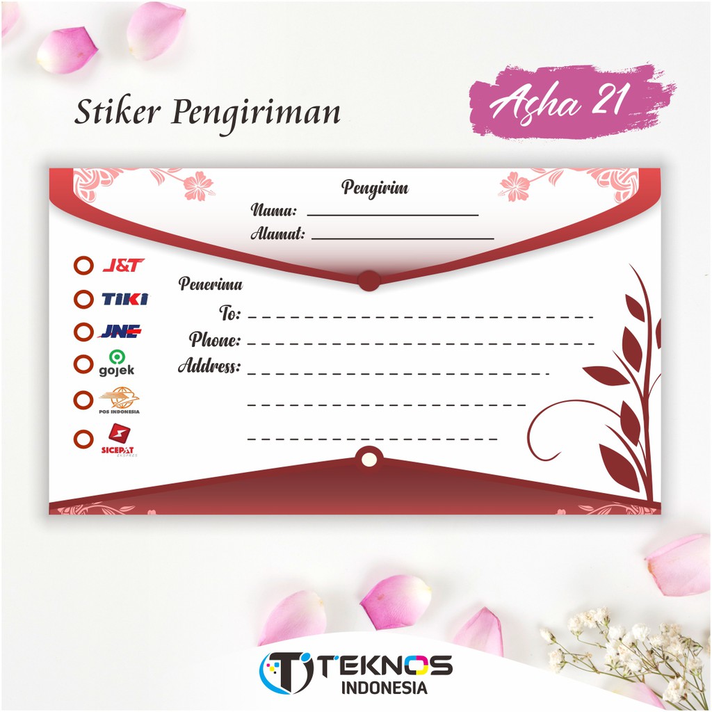 

STIKER LABEL PENGIRIMAN PAKET OLSHOP ASHA 21