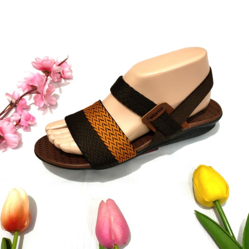 Sandal wanita Felonie DK 01 let elastis terbaru kekinian trendy murah