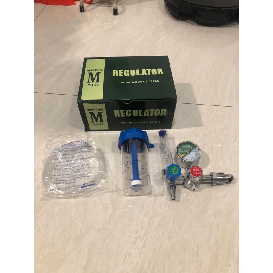 Regulator tabung oksigen JAPAN TECHNOLOGY Oxygen Medis Murah Selang Oxygen Dewasa Fullset