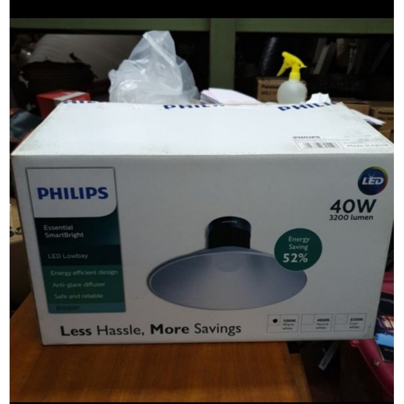 lampu highbay led philips by088P 40w 40 watt led gantung pabrik gudang indutry philips 40w 40 w