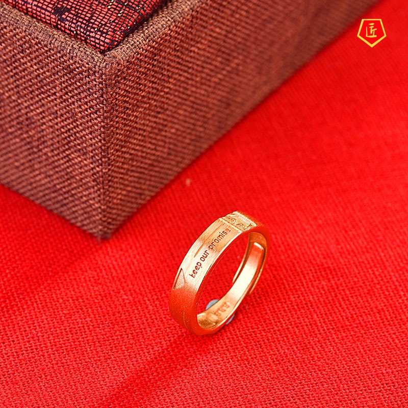[Ready Stock]Fashion Keep Our Promise Gold Couple Ring