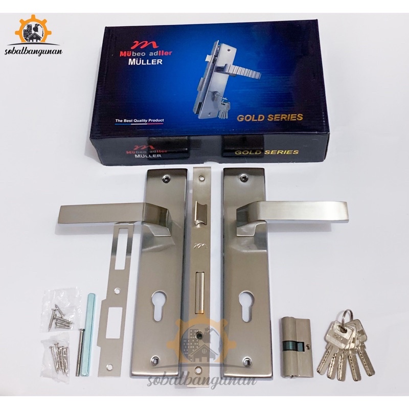 MULLER 1 SET HANDLE PINTU BESAR TANGGUNG / HANDLE + BODY PINTU BESAR TANGGUNG MULLER