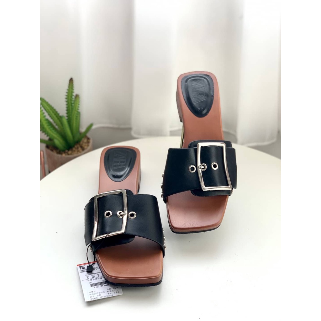 [7.7 Boombastis Sale⚡] - SANDAL WANITA ZS373 BELT HEELS SANDALS PREMIUM IMPORT