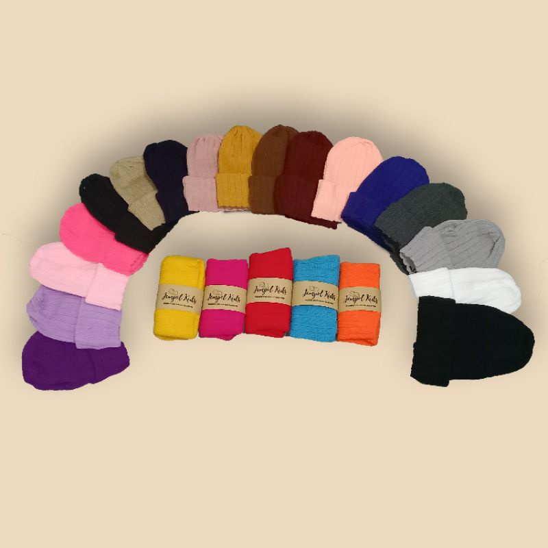 Topi Kupluk Rajut Salur Bayi Anak