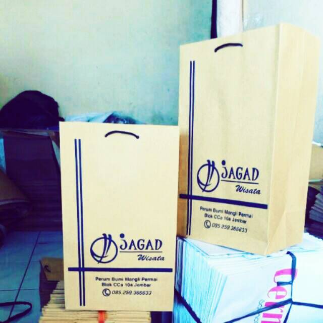 

tas kertas paperbag souvenir 22x6x25 sablon custom