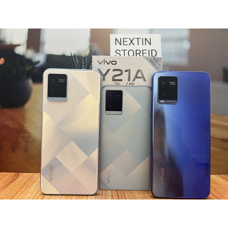 VIVO Y21A 4/64 SECOND FULLSET BEKAS GARANSI RESMI