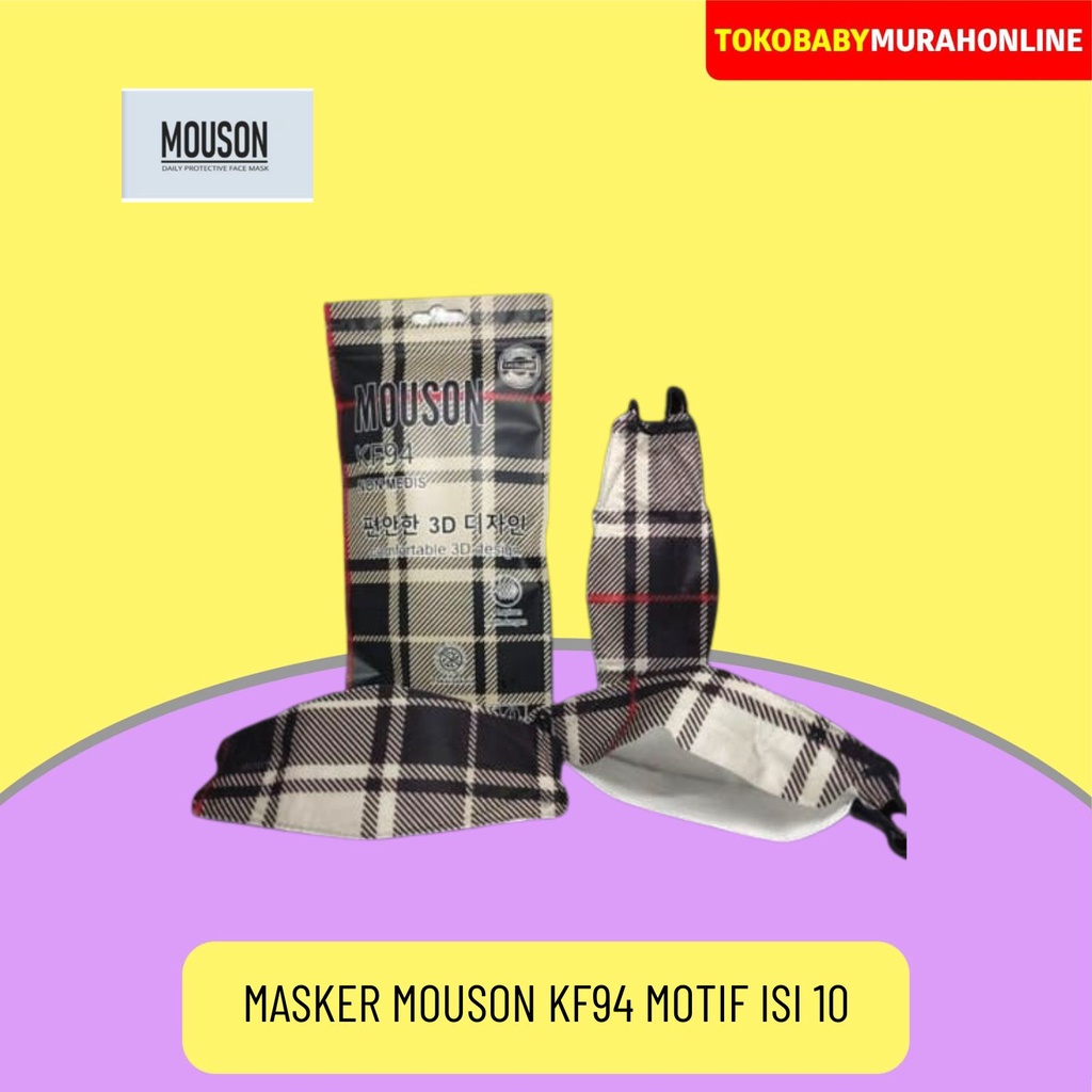 MASKER MOUSON KF94 MOTIF ISI 10