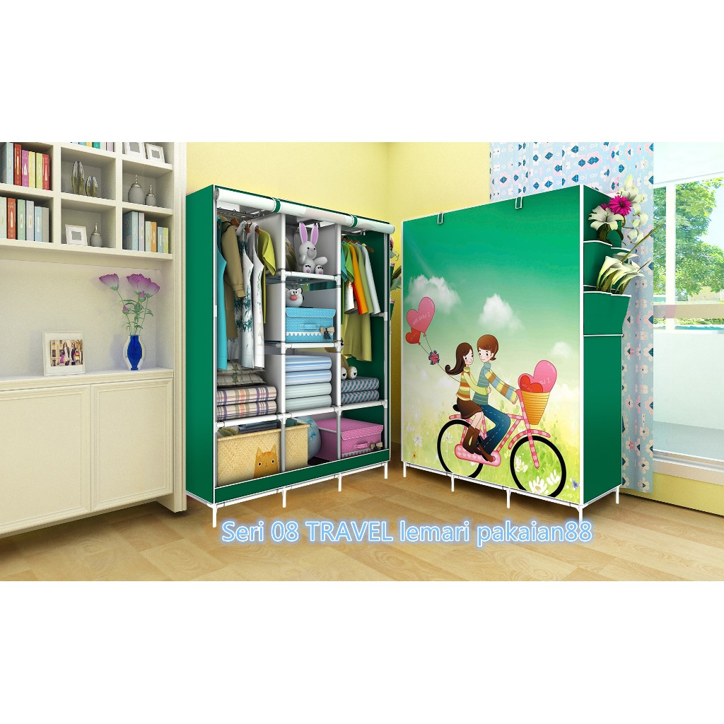 lemari rak baju pakaian berkualitas tempat menyimpan unik penyimpanan luas besar