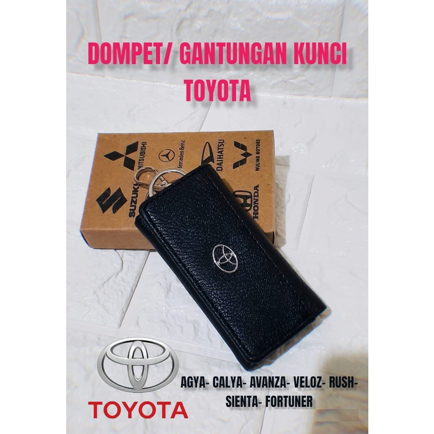 Dompet Gantungan Kunci stnk Mobil Motor Dompet Mobil Oto TOYOTA STNK Gantungan Kunci Mobil Motor STNK Motif Kulit/ Agya Calya Avanza Veloz Rush Fortuner_MGM27