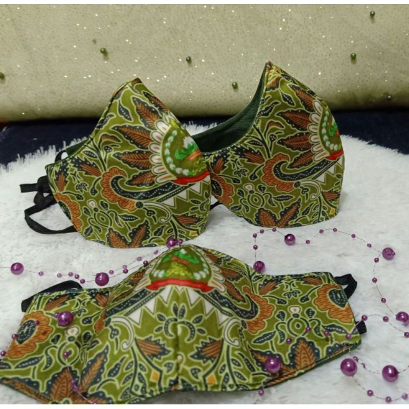 Masker Batik Persit Satin Duckbill