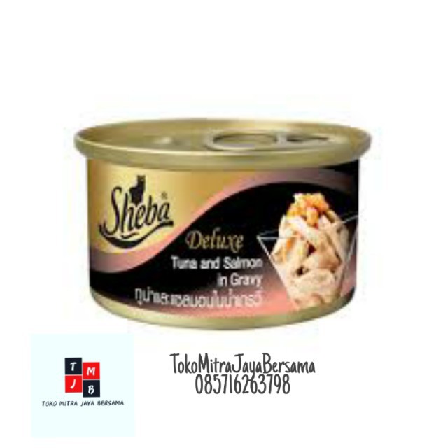 SHEBA TUNA AND SALMON IN GRACY - 85 GR - MAKANAN KUCING