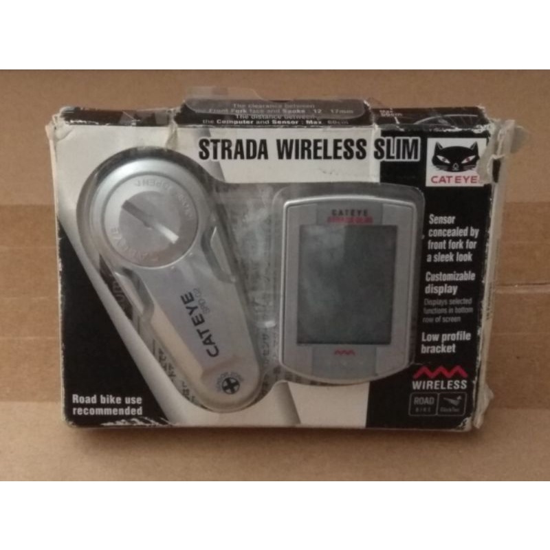 Cateye Strada Wireless Slim Speedometer Sepeda Cat Eye