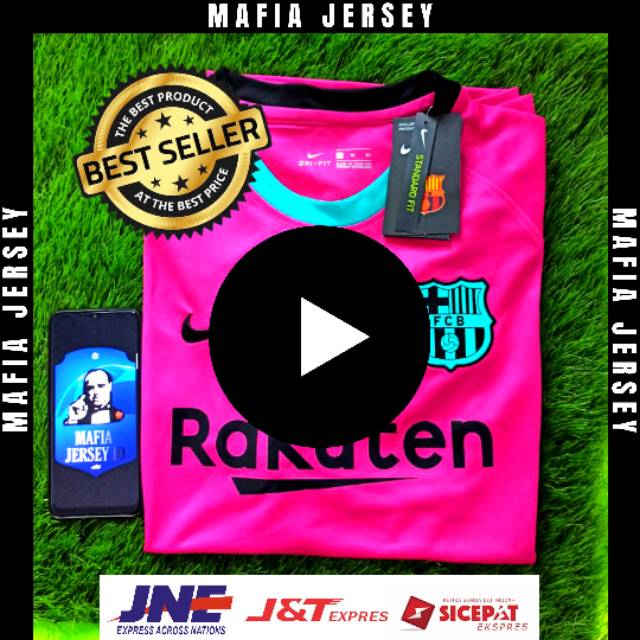 PREMIUM JERSEY BARCELONA 3RD PINK 2020 2021 IMPORT HIGH QUALITY TOP PRODUCT TERBARU BAJU BOLA ORI