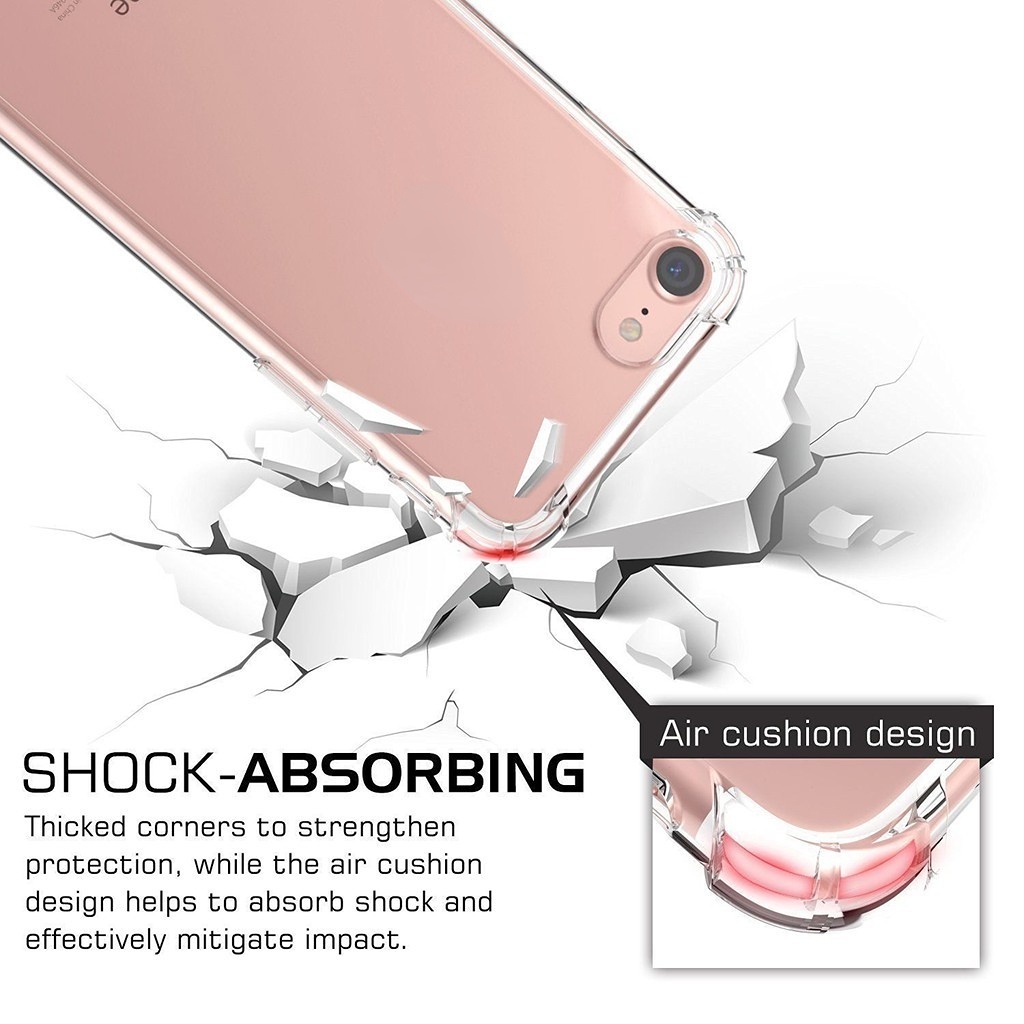 Casing Soft Case TPU Armor Hybrid Slim Anti Shock untuk iPhone x xs / 6s / 7 / 8 Plus XR 11 Pro Max