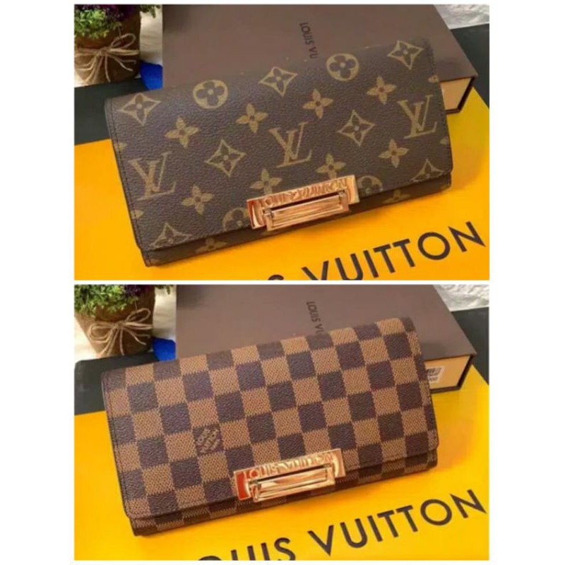 Dompet lv  Wanita Import Premium / Dompet Lipat Wanita Bahan Tebal Bisa COD