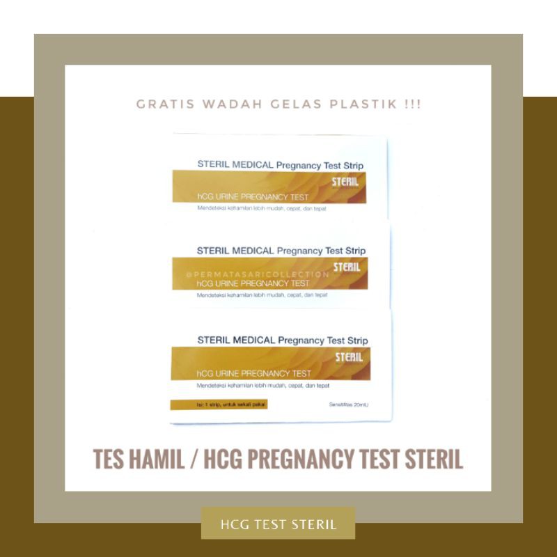 Test Pack Hamil Steril / HCG Urine Pregnancy Test Strip / Alat Tes Deteksi Kehamilan Instan Satuan